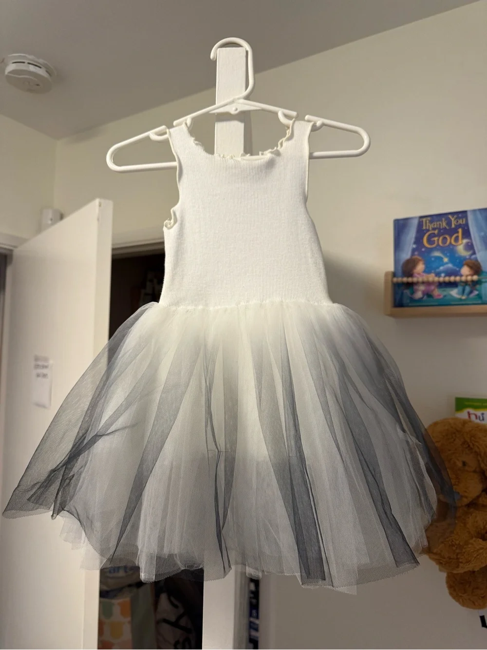 Petite Hailey White and Black Tutu Dance Dress